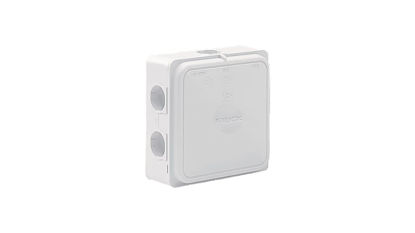 Fibox Grey Polypropylene Junction Box, IP65, 110 x 110 x 49mm