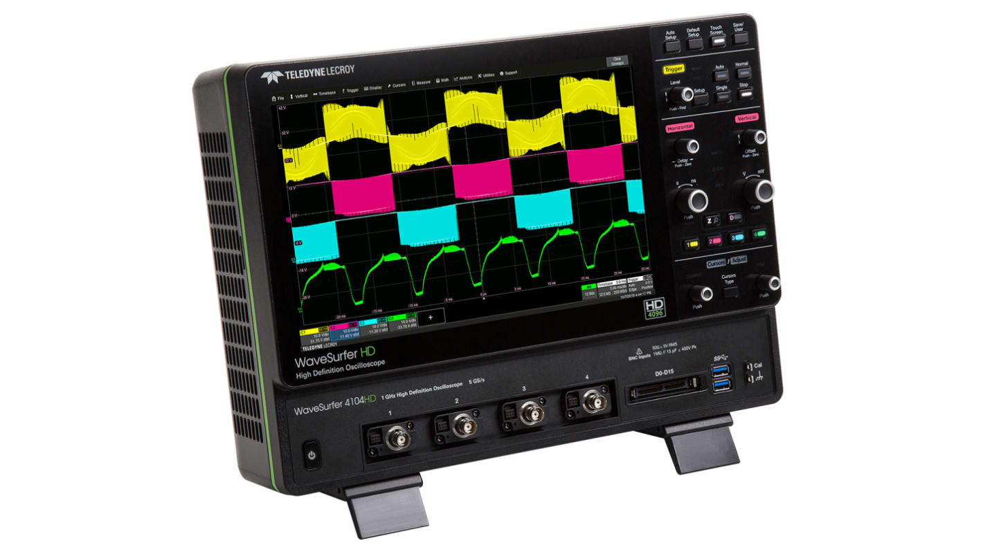 Teledyne LeCroy Der WaveSurfer 4104HD ist voll geladen Oszilloskop 4-Kanal Analog 1GHz, DKD/DAkkS-kalibriert