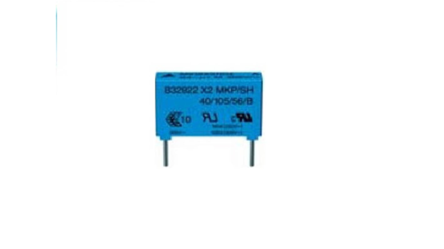 EPCOS B32914 Polypropylene Film Capacitor, 530V dc, 20%, 1μF, Through Hole