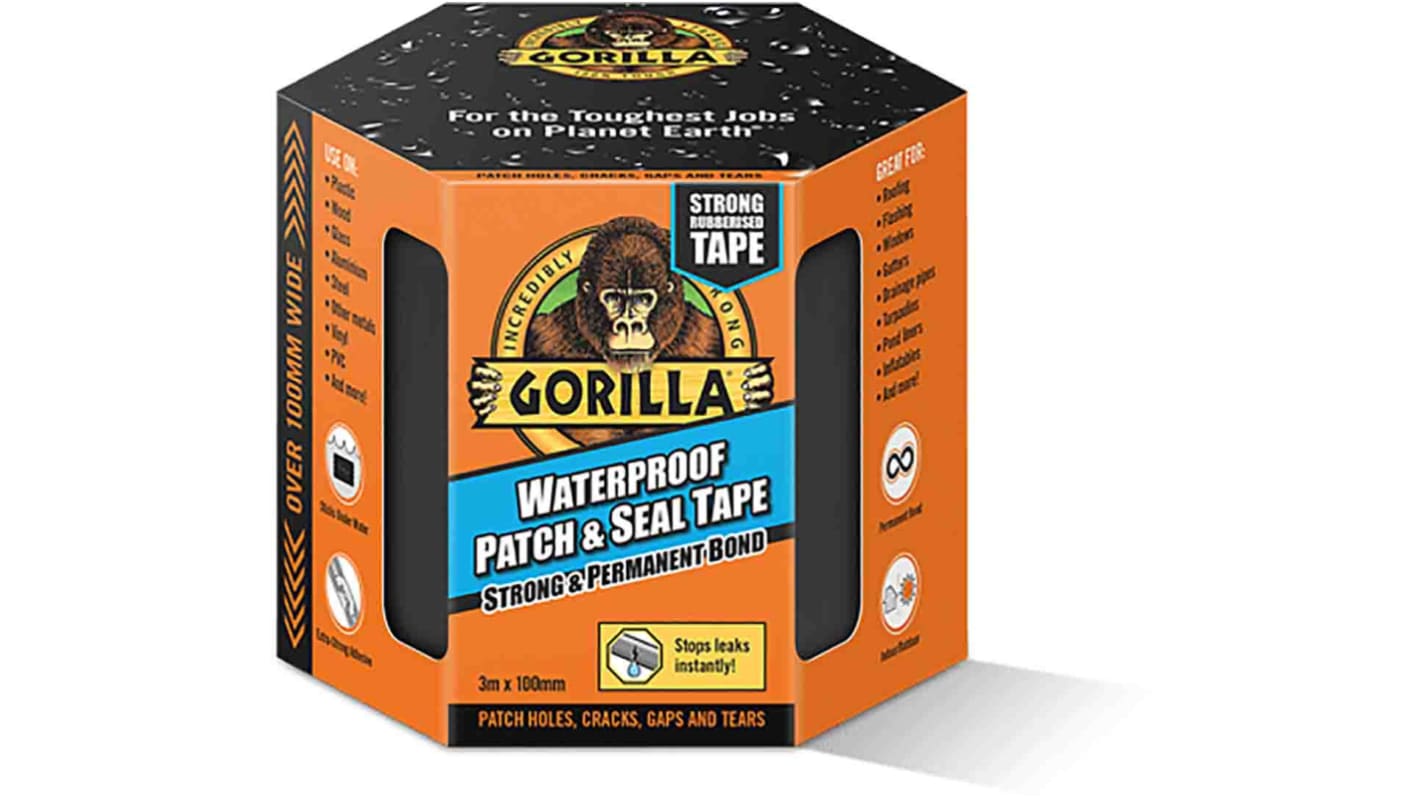 GORILLA GLUE EUROPE LTD 3044720 Duct Tape, 3m x 100mm, Black