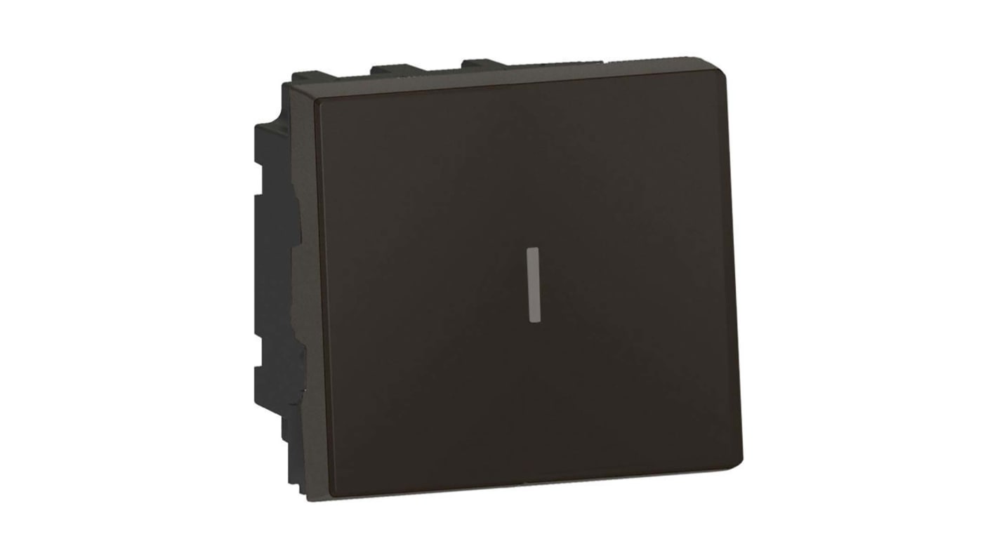 Legrand 2 Way Black Rocker Switch Grid Module 10A, Mosaic Series