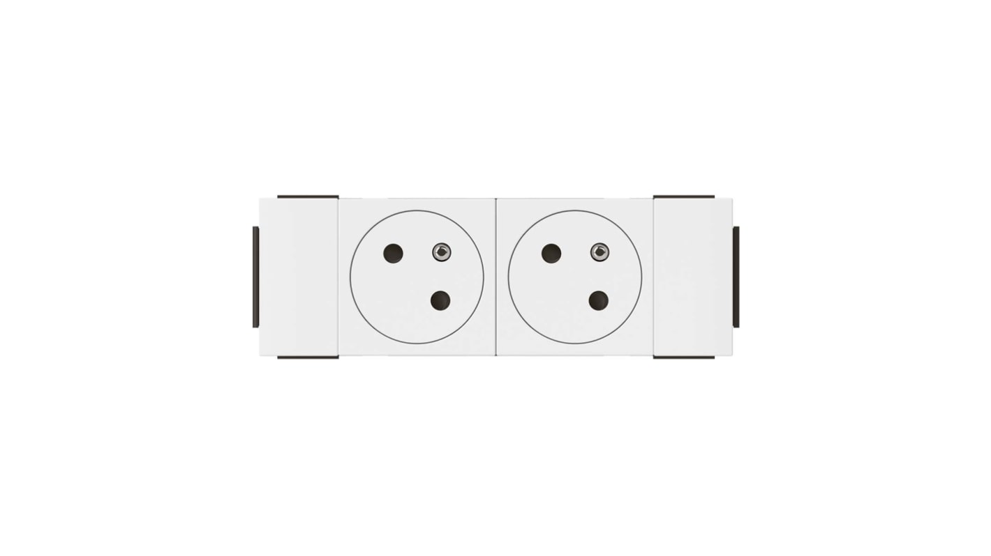 Presa elettrica, Legrand 077102L, 16A, 2 moduli, presa Tipo F - Schuko tedesco in Plastica, Bianco In interni,