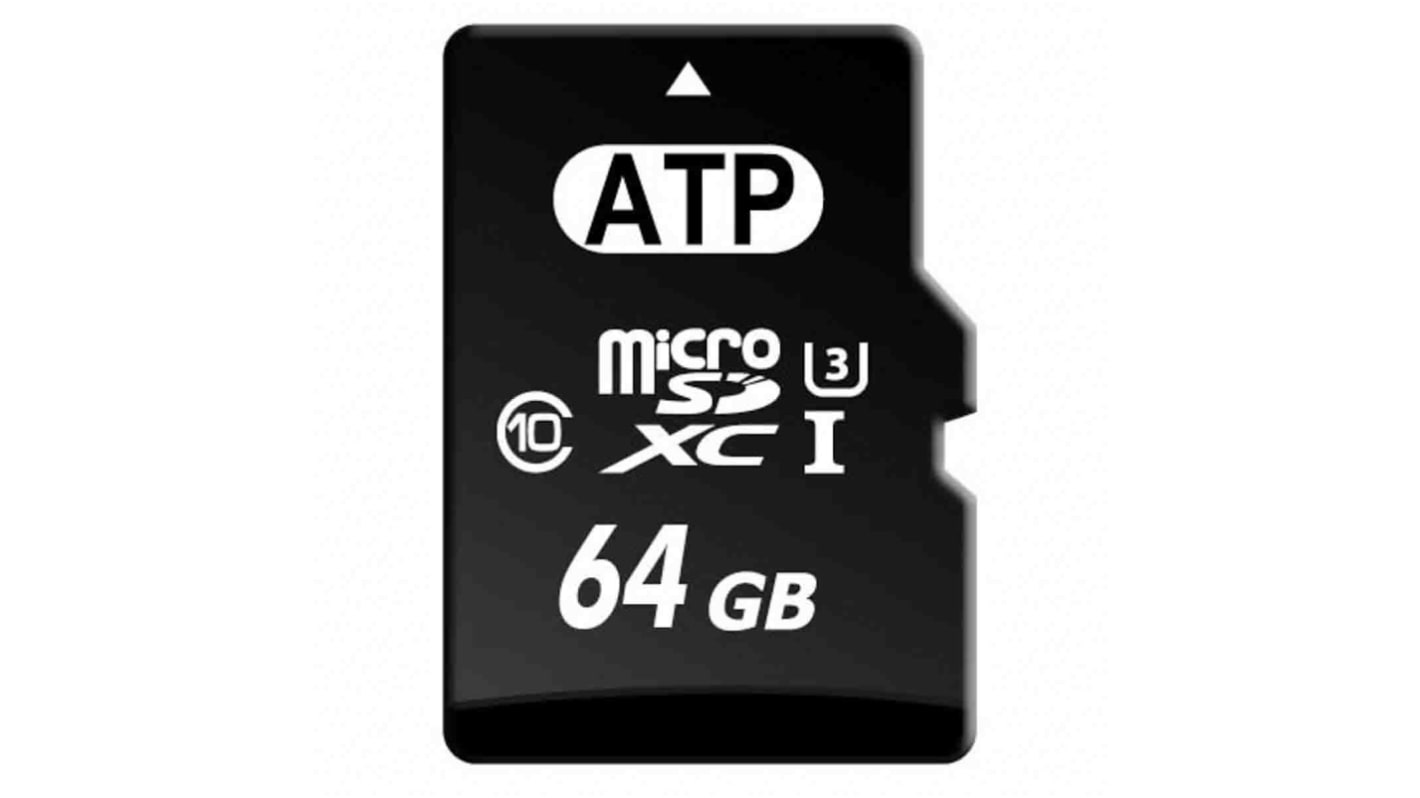 ATP 64 GB Industrial MicroSD Micro SD Card, Class 10