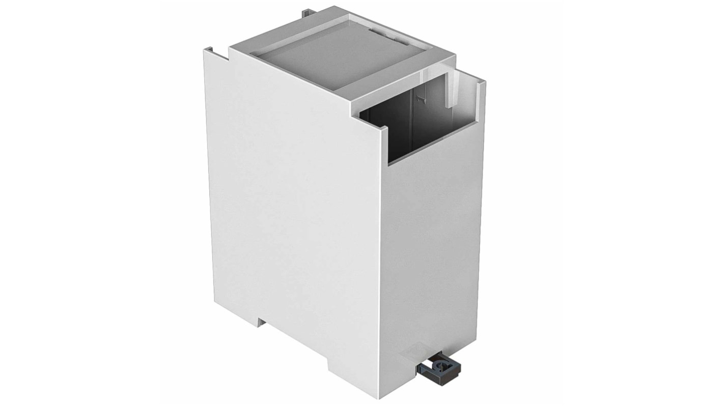 RS PRO Solid Top Enclosure Type, 90 x 53 x 114mm, Polycarbonate DIN Rail Enclosure