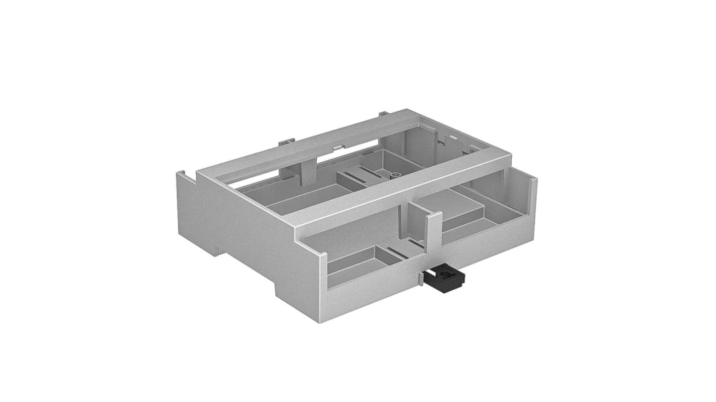 RS PRO DIN-Schienengehäuse, 90 x 106.2 x 31.9mm, Geh.Mat. Polycarbonat, Gehäuse, Hellgrau, Oben offen