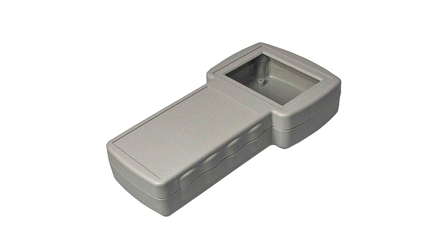 RS PRO Grey ABS Hand Held Enclosure, Display Window, IP54, 210 x 110 x 41mm