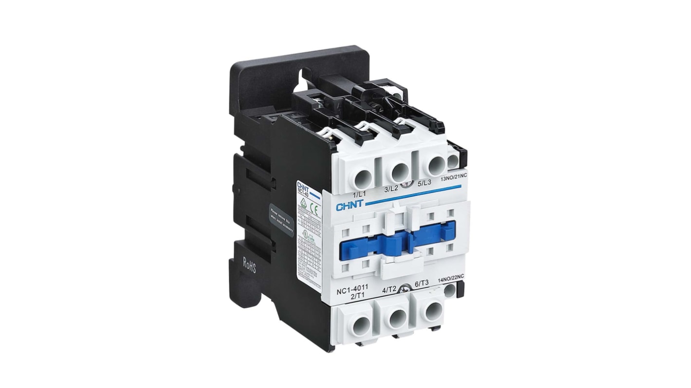 CHINT Leistungsschütz 24 V ac-Spule, 3 -polig / 40 A 18,5 kW 1 Schließer, 1 Öffner Umkehrend