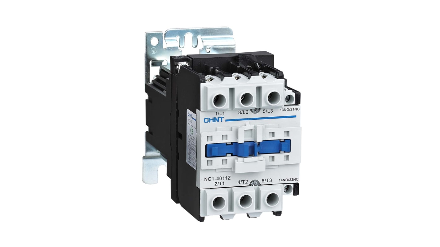 CHINT NC1 Leistungsschütz 24 V dc-Spule, 3 -polig / 40 A 18,5 kW 1 Schließer, 1 Öffner Umkehrend