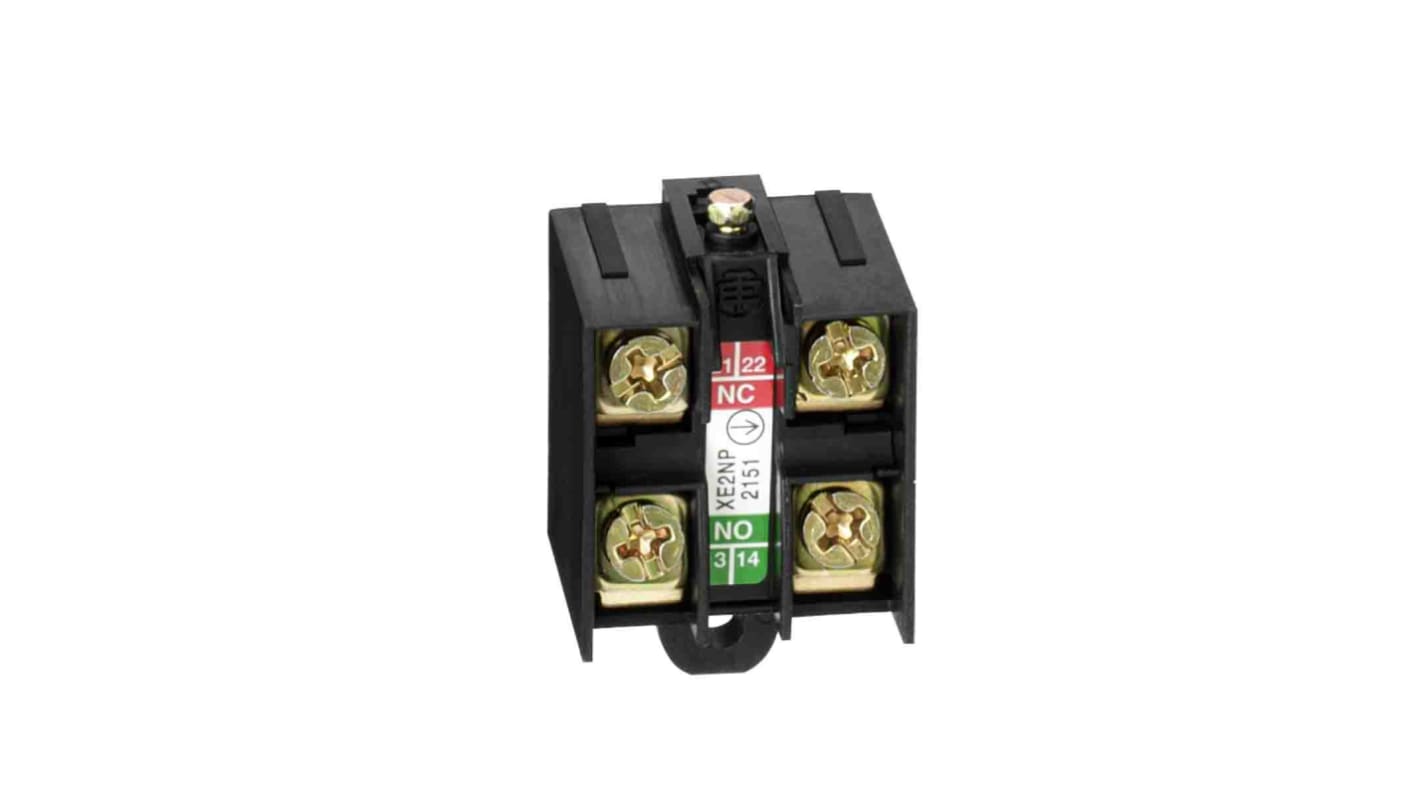 Telemecanique Sensors 行程开关触点系统, 2极, 1 常闭,1 常开, 螺旋夹端子, XE2N系列