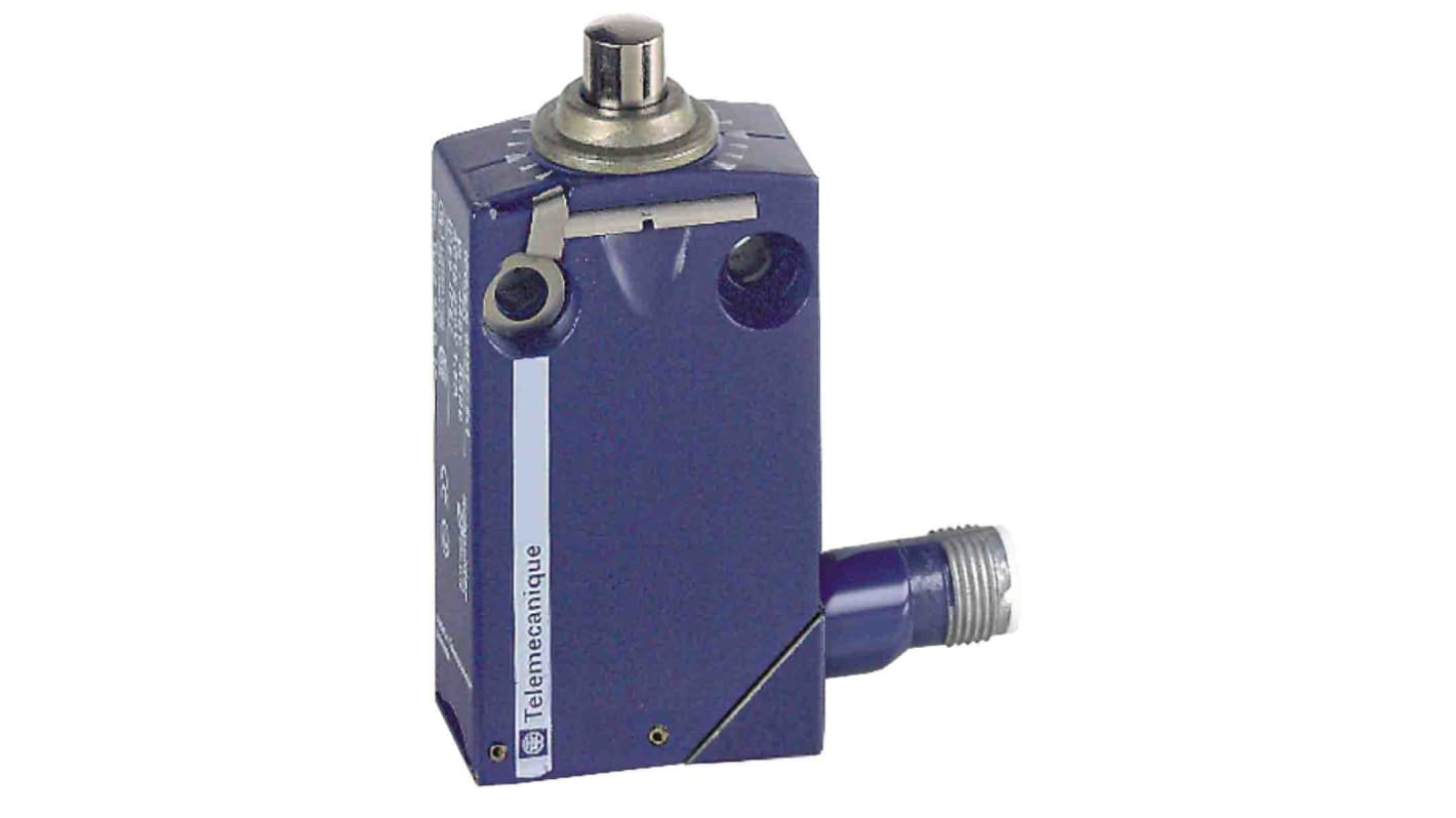 Telemecanique Sensors XCMD Series Plunger Limit Switch, 1NC/1NO, IP66, IP67, IP68, DPST, Zamak Zinc Alloy Housing, 50V