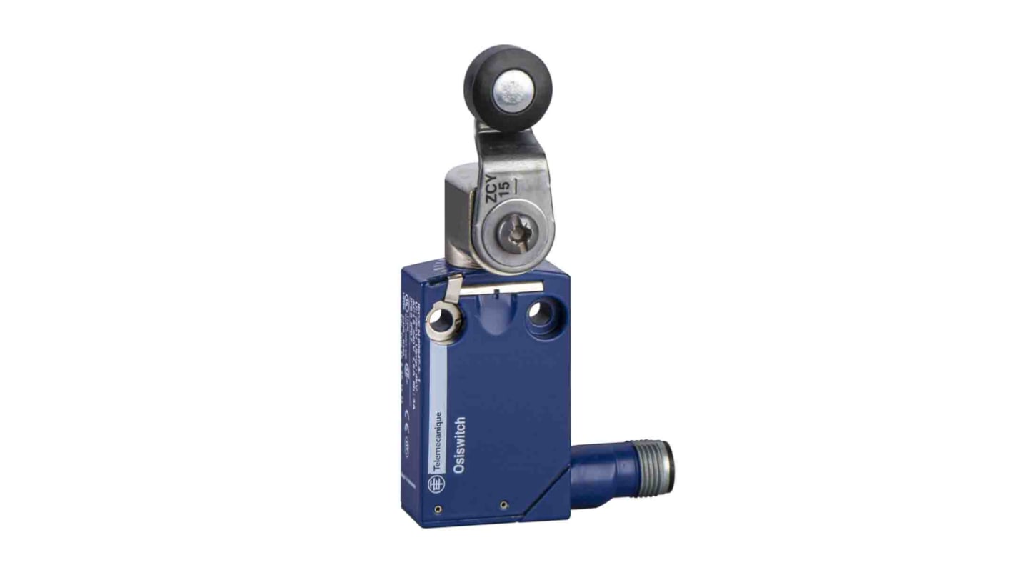Telemecanique Sensors 滚轮杆式行程开关, 最大直流50V, 最大交流50V, 最大3A, IP66、 IP67， IP68, M12接口, 1常闭/1常开, XCMD系列