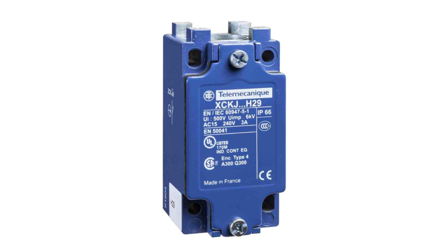 Telemecanique Sensors ZCKJ Series Limit Switch, 2NC, IP66, 2P, Metal Housing, 240V ac Max, 3A Max