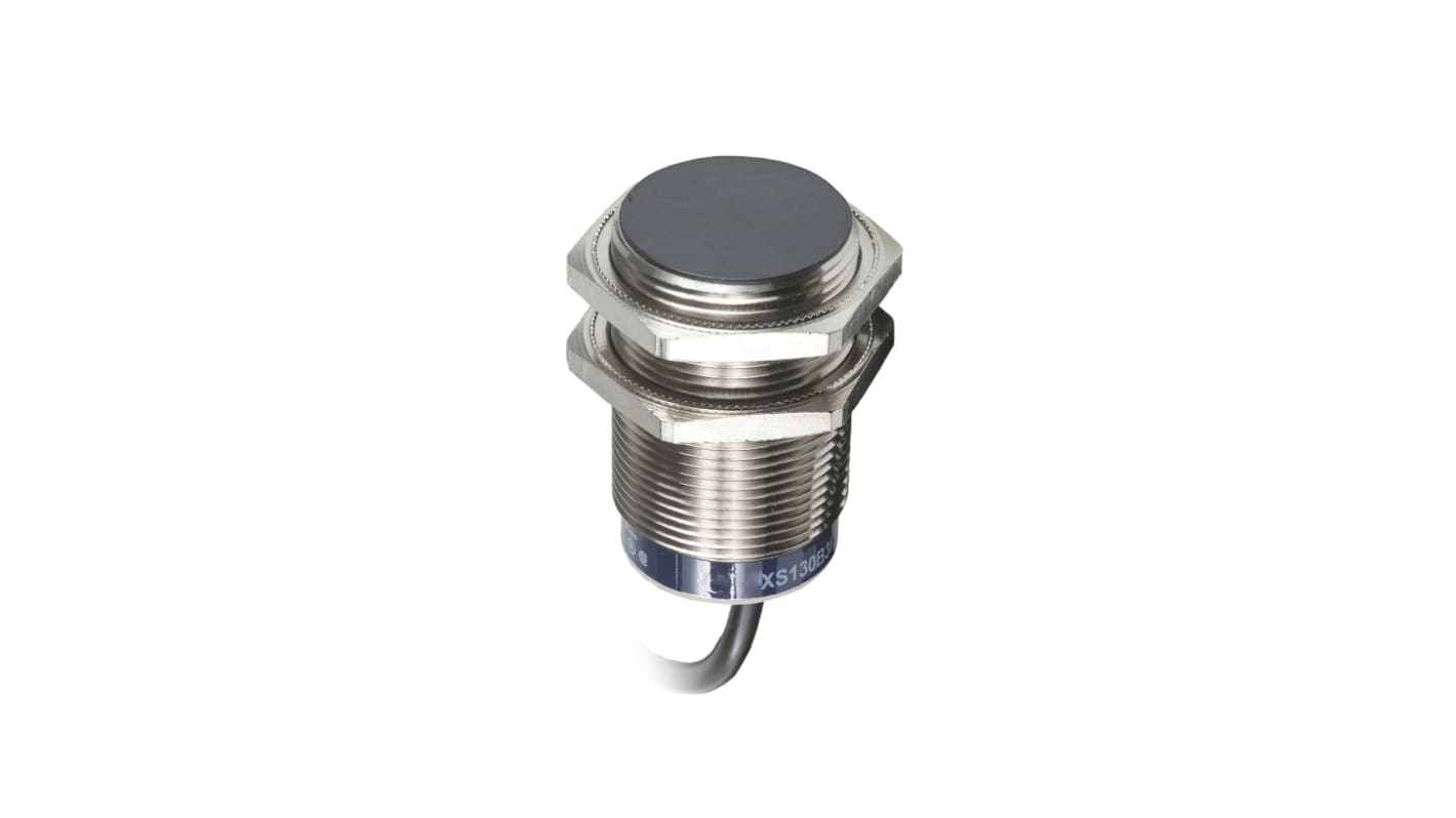 Telemecanique Sensors Inductive Threaded Barrel Proximity Sensor, M30, 15 mm Detection, PNP NC, 10 → 58 V dc, 12