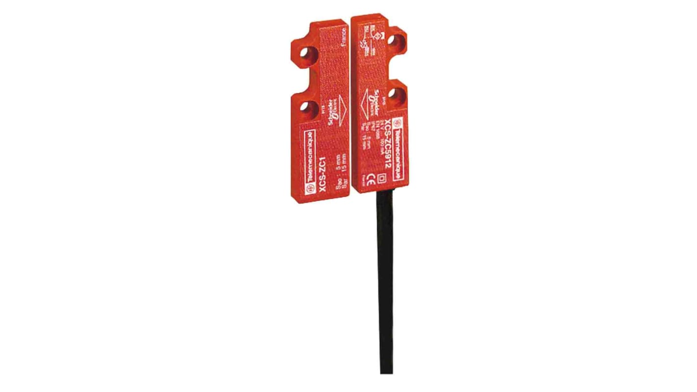 Telemecanique Sensors XCSDMC Series Magnetic Non-Contact Safety Switch, 24V dc, Thermoplastic Housing, NO/NC, 10m Cable