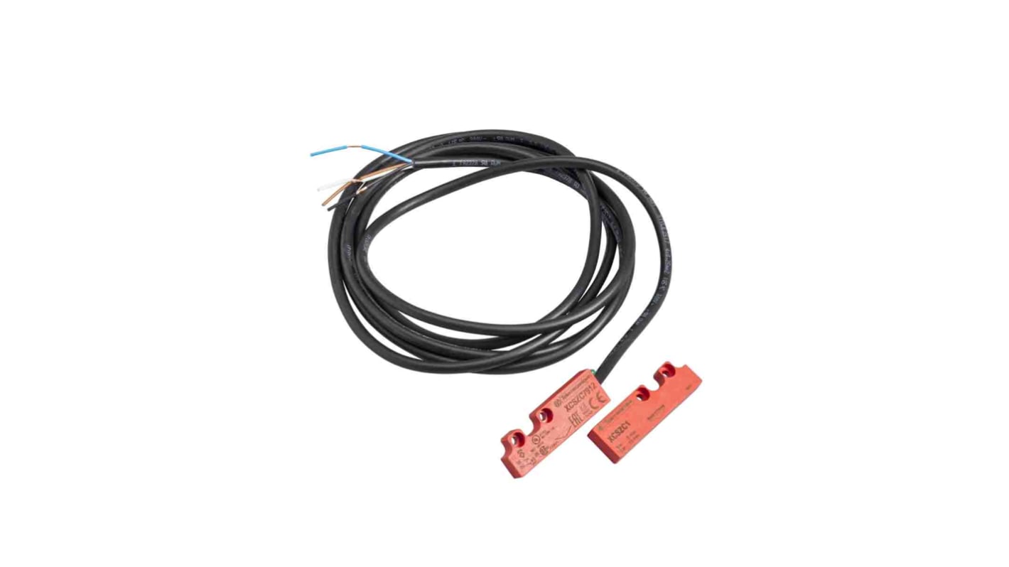 Telemecanique Sensors XCSDMC Series Magnetic Non-Contact Safety Switch, 24V dc, Thermoplastic Housing, NO/NC, 5m Cable