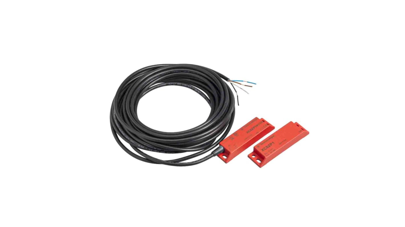 Telemecanique Sensors XCSDMP Series Magnetic Non-Contact Safety Switch, 24V dc, Thermoplastic Housing, NO/2NC, 10m Cable
