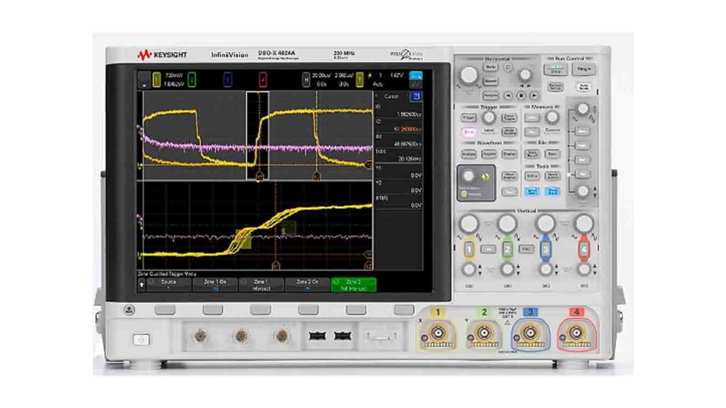 Keysight Technologies DSOX4024A InfiniiVision 4000 X Series, 200MHz Bench Oscilloscope, 4 Analogue Channels - UKAS