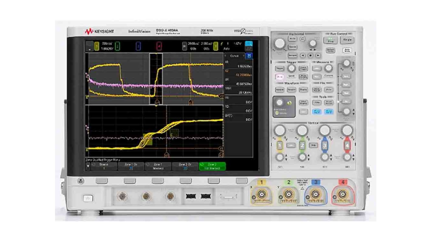 Keysight Technologies DSOX4034A InfiniiVision 4000 X Series, 350MHz Bench Oscilloscope, 4 Analogue Channels, 16 Digital