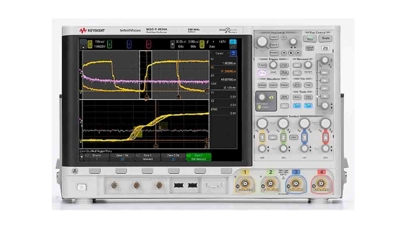 Keysight Technologies MSOX4054A InfiniiVision 4000 X Series, 500MHz Bench Oscilloscope, 4 Analogue Channels, 16 Digital