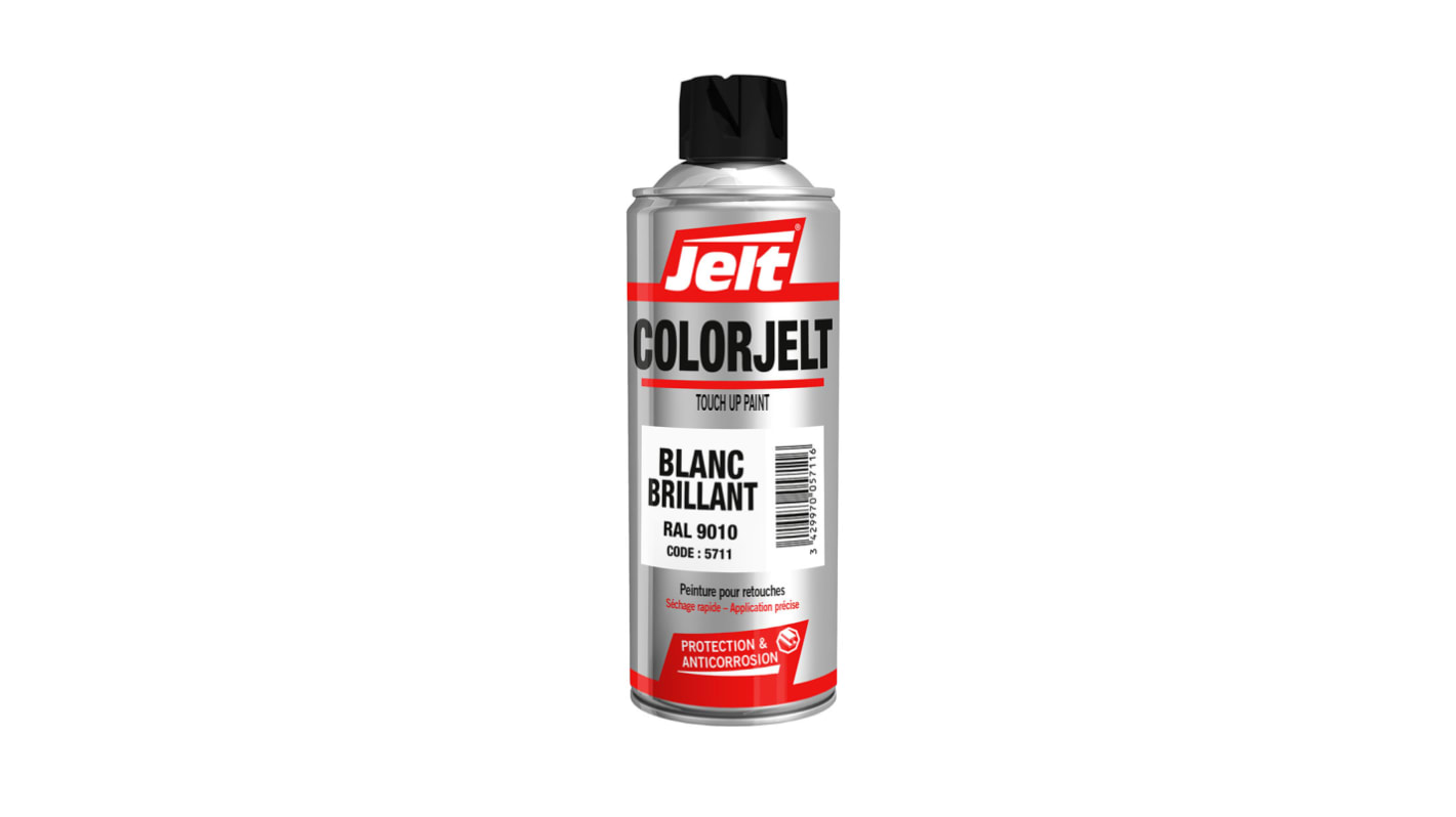 Peinture aérosol Jelt Colorjet, Blanc RAL 9010, 400ml