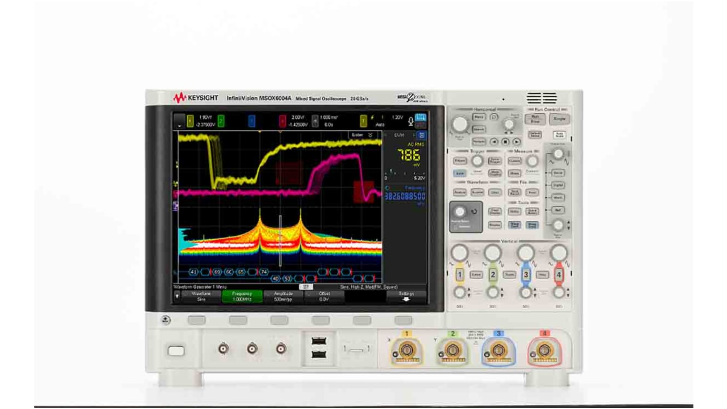 Keysight Technologies MSOX6004A InfiniiVision 6000 X Series, 1GHz Bench Oscilloscope, 4 Analogue Channels, 16 Digital