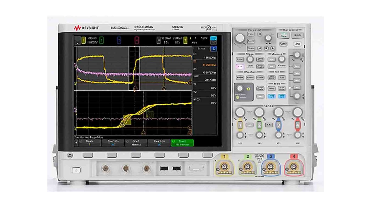 Keysight Technologies DSOX4054A InfiniiVision 4000 X Series, 500MHz Bench Oscilloscope, 4 Analogue Channels - UKAS