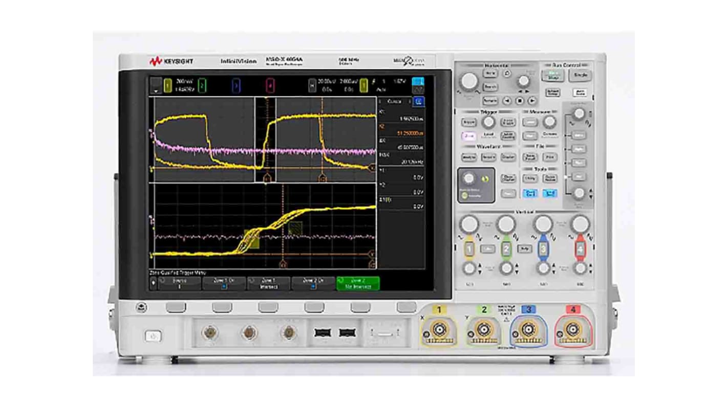 Keysight Technologies MSOX4054A InfiniiVision 4000 X Series, 500MHz Bench Oscilloscope, 4 Analogue Channels, 16 Digital