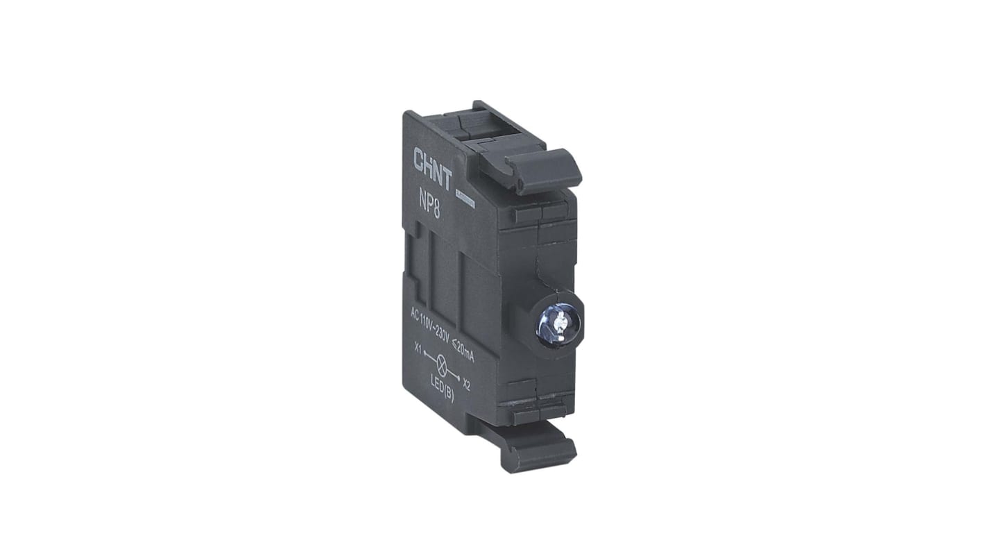 CHINT NP8 Kontaktblock LED Blau beleuchtet 230V ac