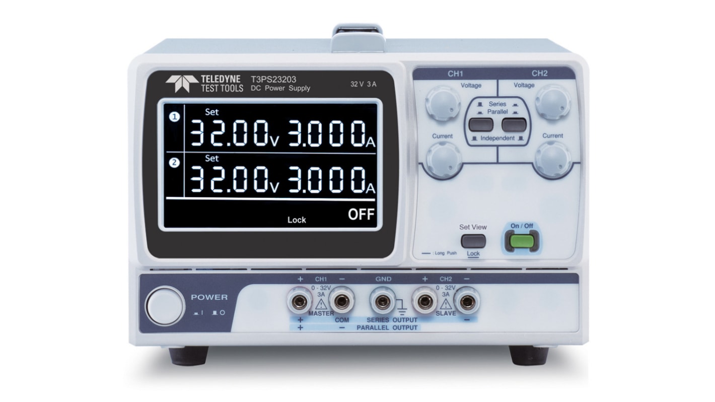 Fuente de alimentación Teledyne LeCroy T3PS23203, 2 salidas, 0 → 32V, 0 → 3A, 192W