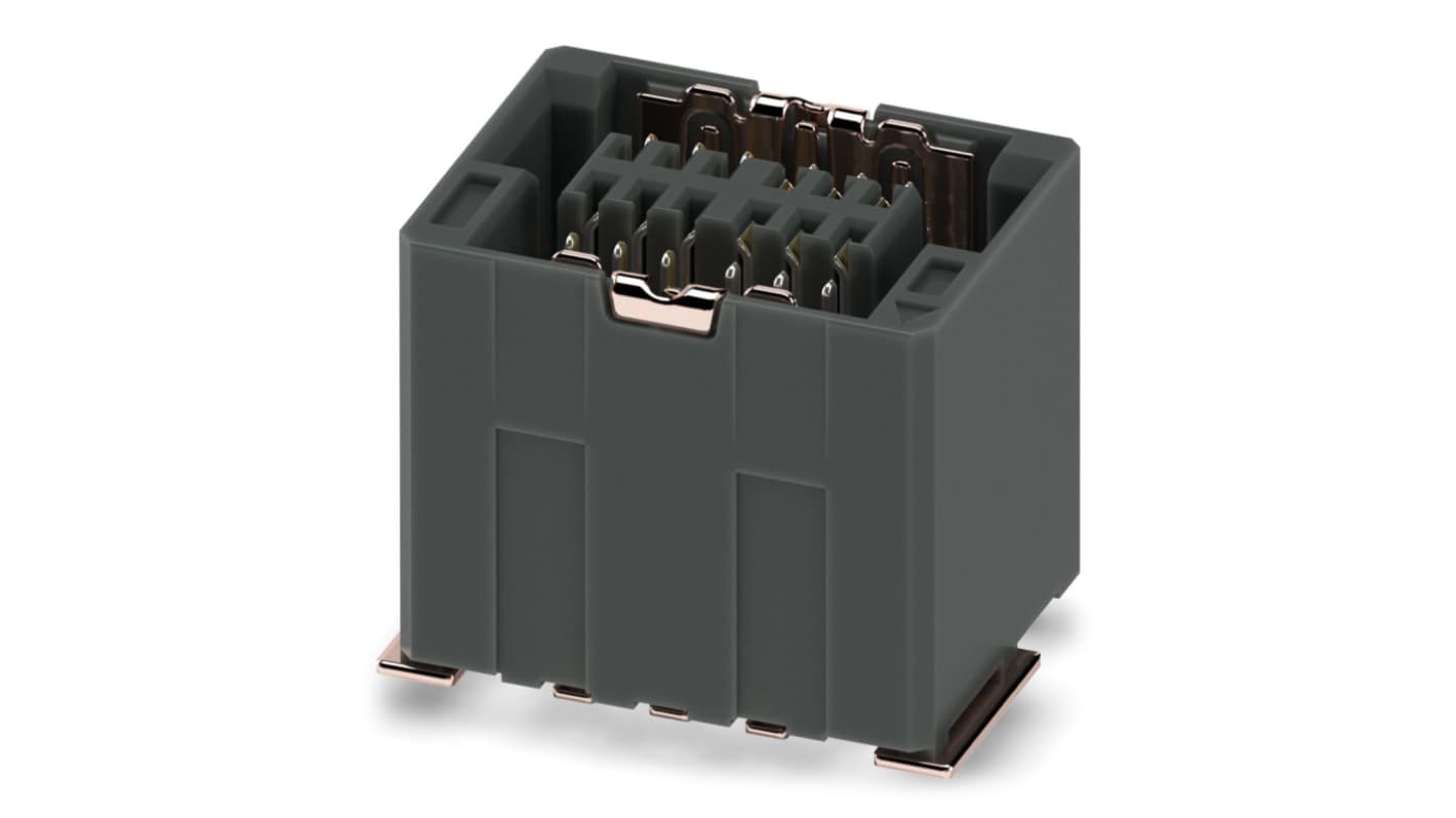 Phoenix Contact FP 0.8/ 12-FV-SH Series Surface Mount PCB Socket, 12-Contact, 2-Row, 0.8mm Pitch, Solder Termination