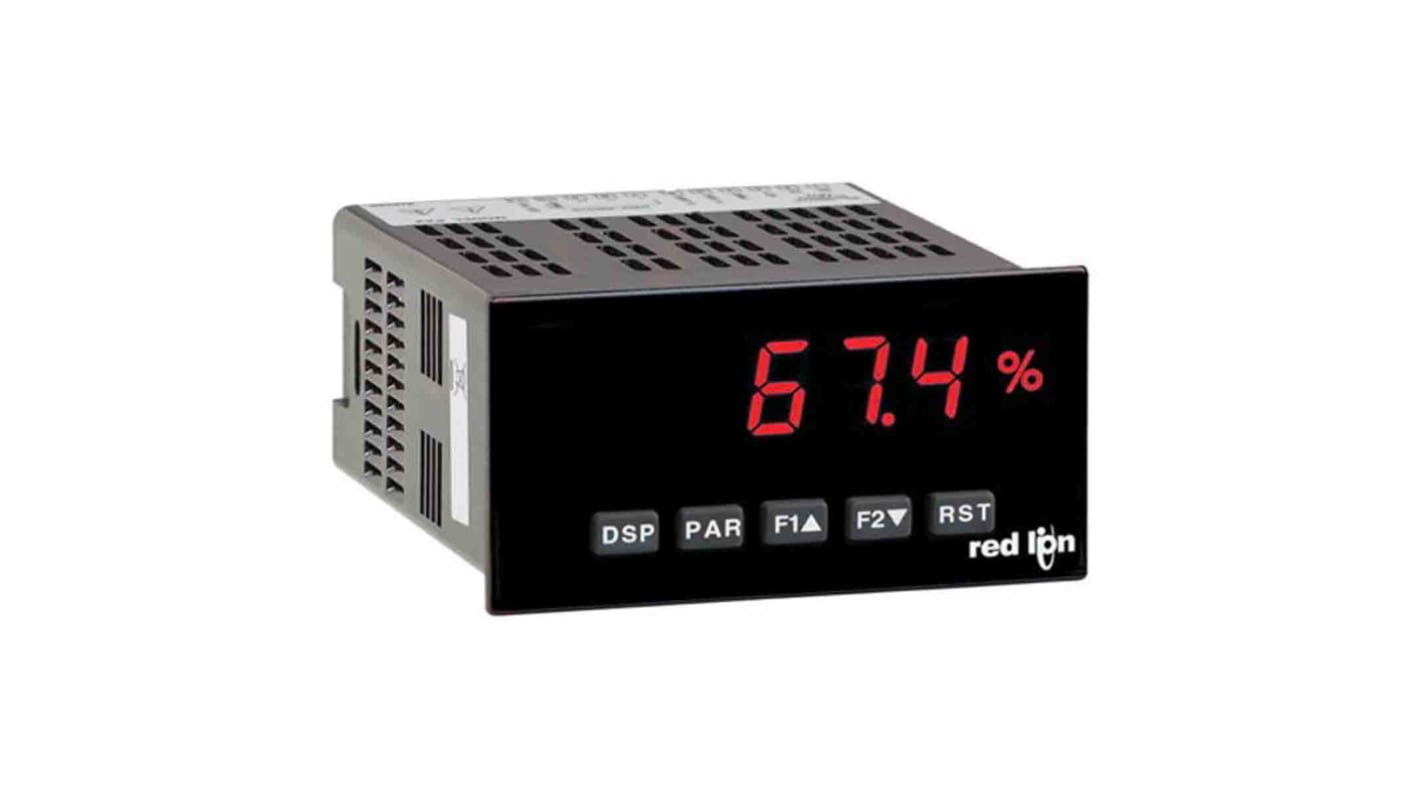Red Lion PAX LED Digital Panel Multi-Function Meter for Current, Resistance, Voltage, 45mm x 92mm