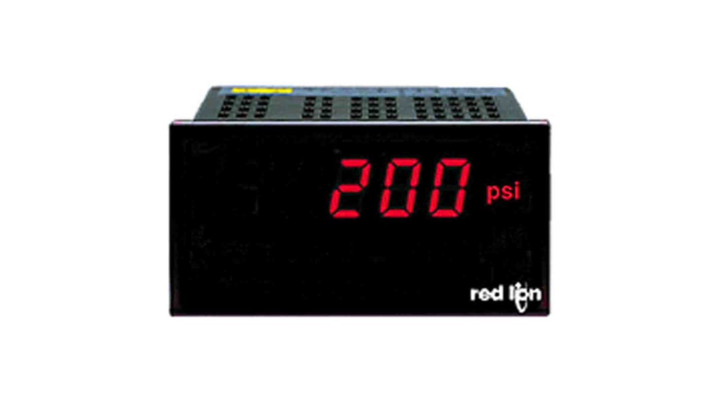 Red Lion PAX Lite Series Digital Voltmeter AC, LED Display 3.5-Digits