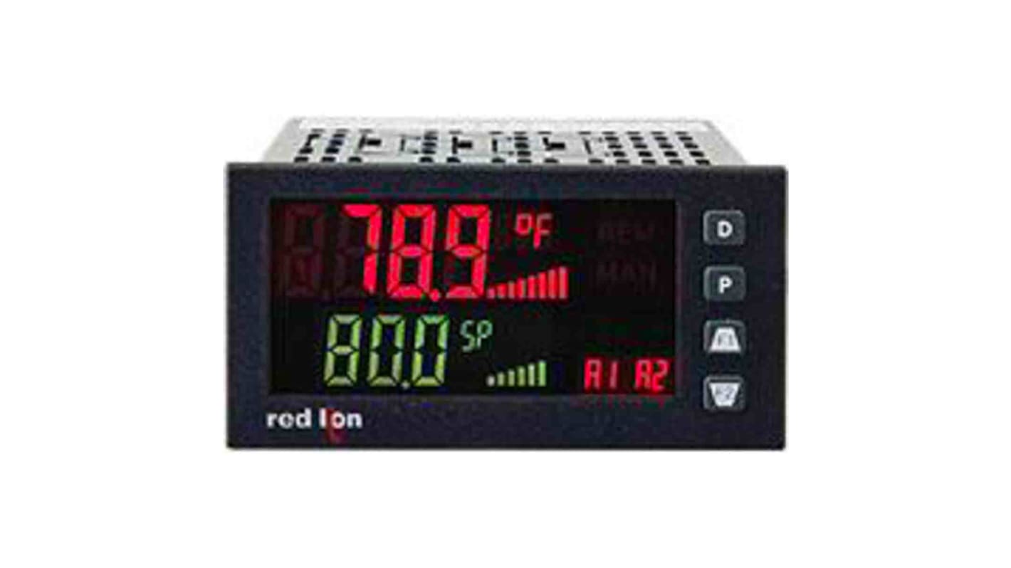 Red Lion PX2CH Panel Mount PID Temperature Controller, 49.53 x 96.52mm 1 Input, 1 Output Analogue, 21.6 → 250 V