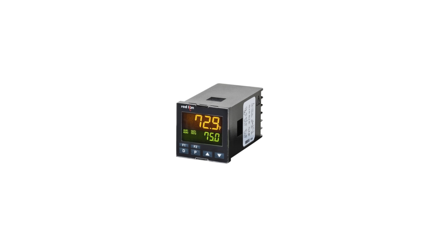 Red Lion PXU PID Temperaturregler Tafelmontage, 2 x 0-10 V dc, Relais Ausgang/ Analog Eingang, 100 240 V ac, 48 x 48mm