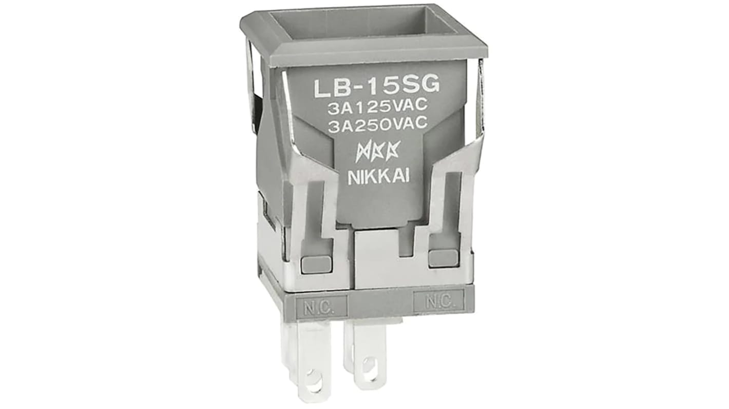 NKK Switches Push Button Switch, On-(On), Panel Mount, SPDT, 30V
