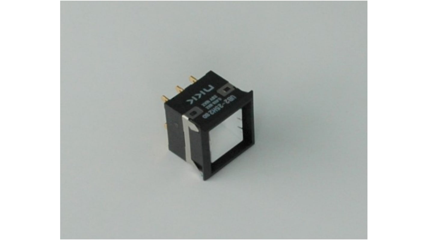 NKK Switches 押しボタンスイッチ, On-On, DPDT, 0.4VA PCB, IP40