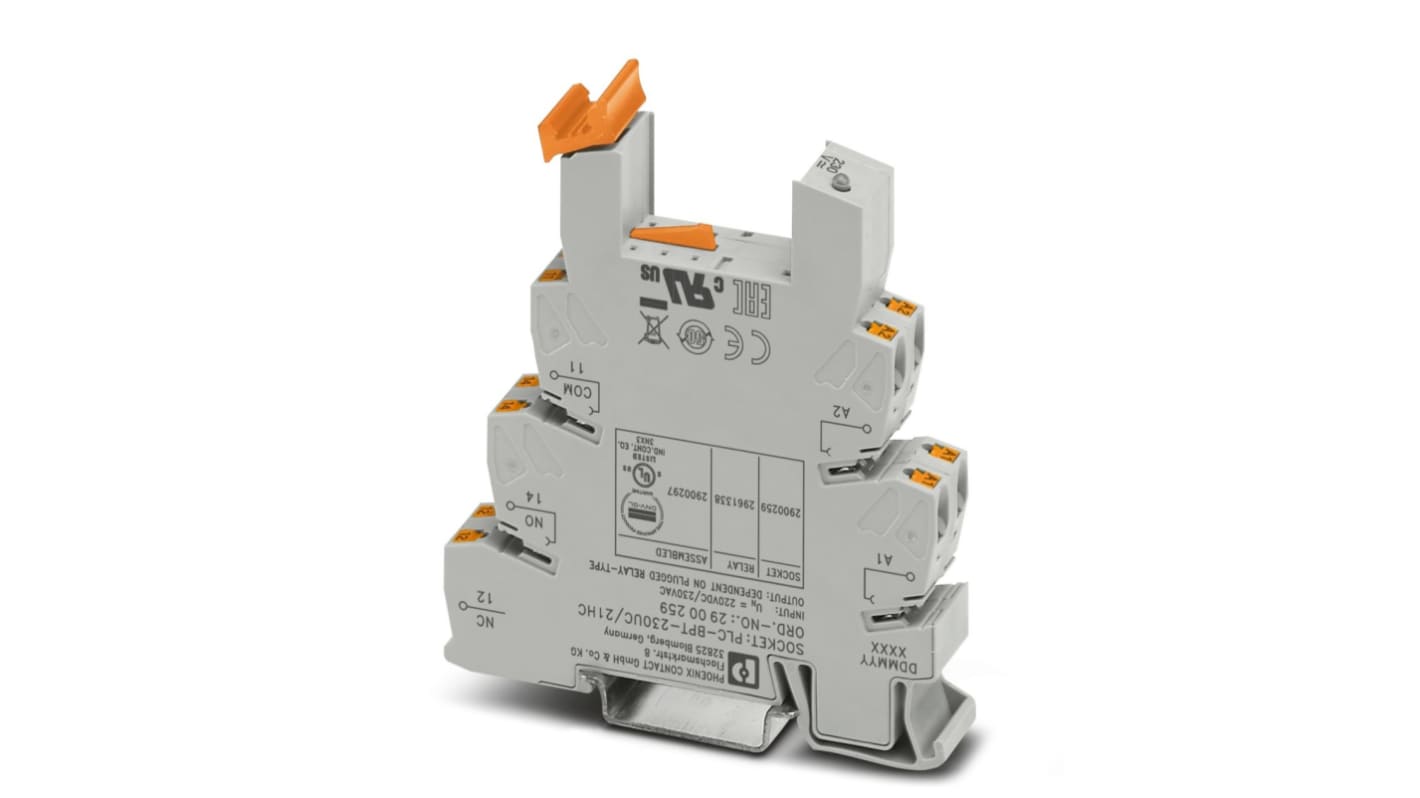 Phoenix Contact PLC-BPT-230UC/21HC DIN Rail Relay Socket