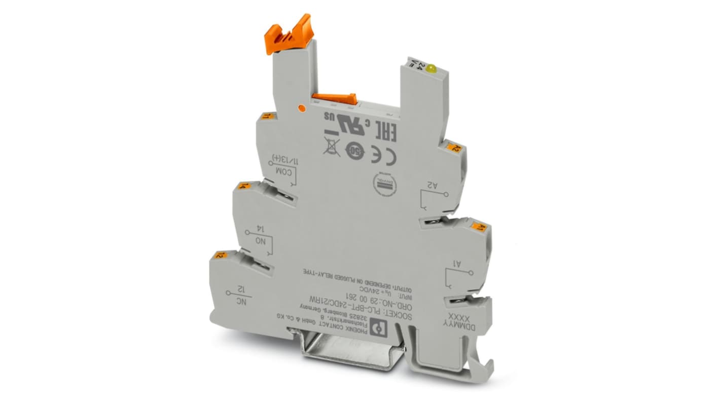 Phoenix Contact PLC-BPT24DC/21RW DIN Rail Relay Socket
