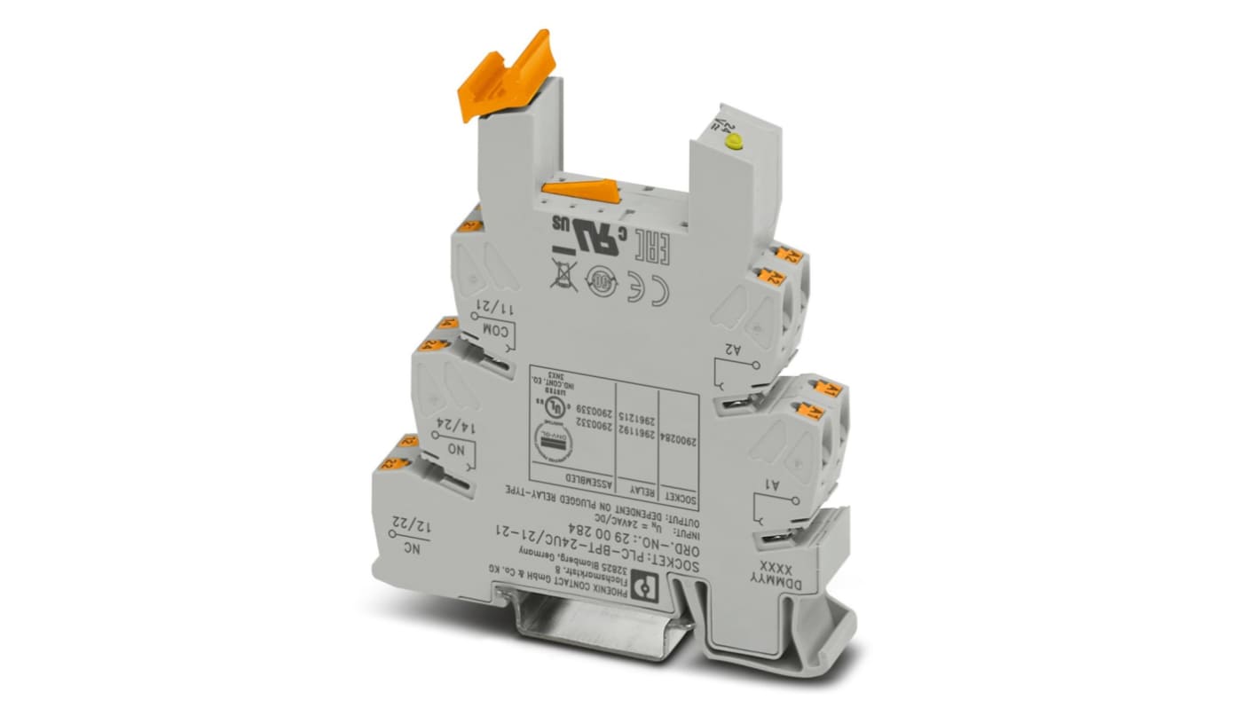 Phoenix Contact PLC-BPT24UC/21-21 DIN Rail Relay Socket