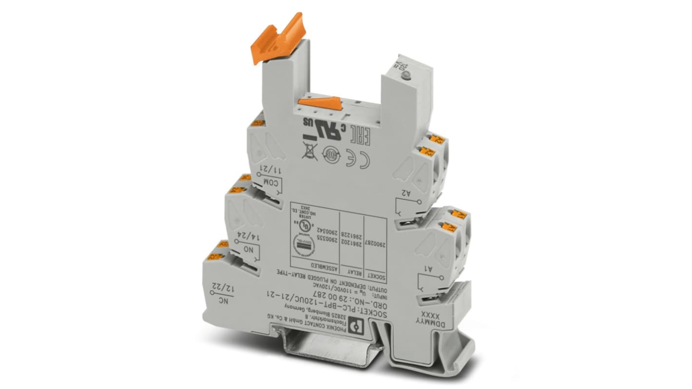 Phoenix Contact PLC-BPT-120UC/21-21 DIN Rail Relay Socket