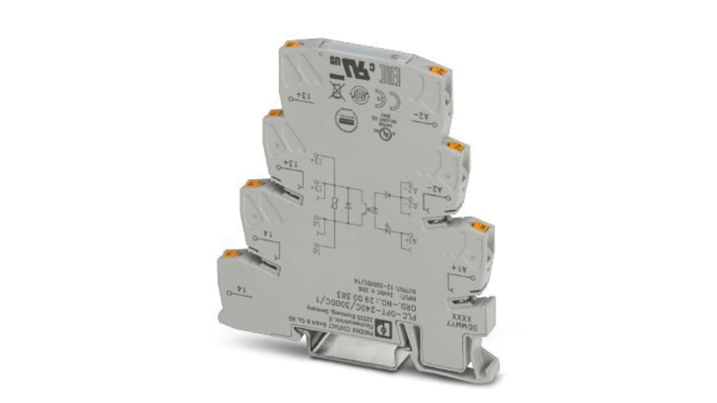 Phoenix Contact PLC-OPT24DC Halbleiter-Interfacerelais, DIN-Schienen 8mA