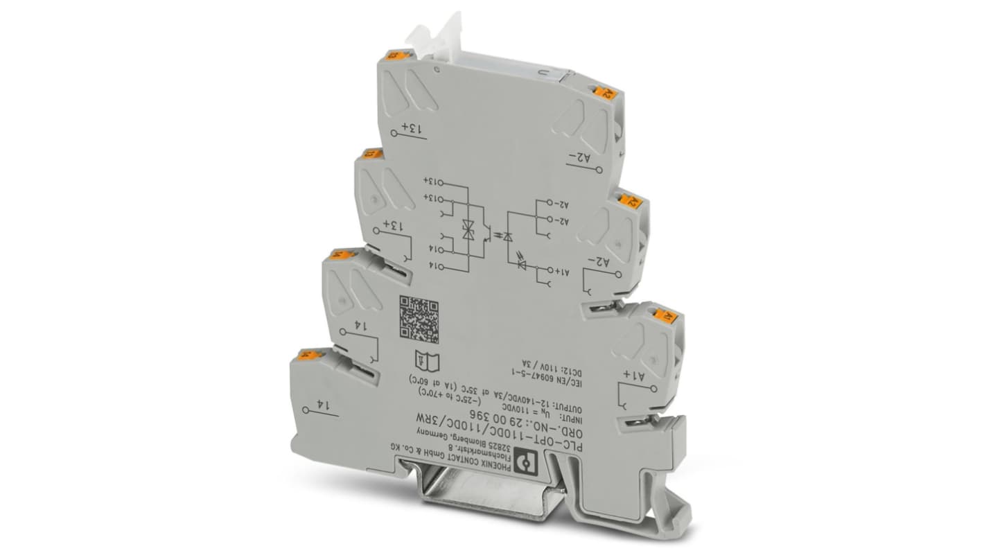 Phoenix Contact PLC-OPT-110DC Series Solid State Interface Relay, DIN Rail Mount
