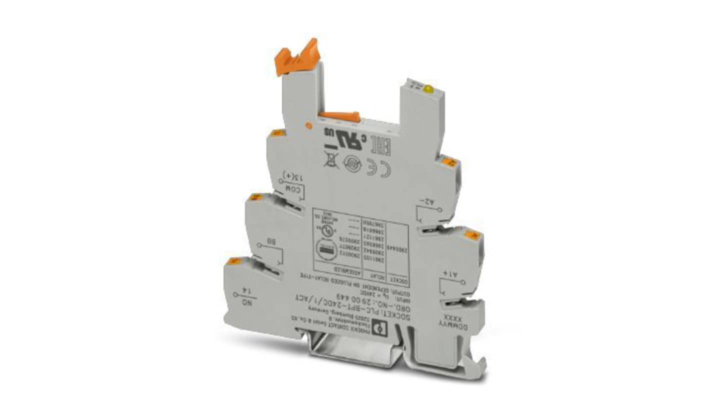 Phoenix Contact PLC-BPT24DC/ 1/ACT DIN Rail Relay Socket