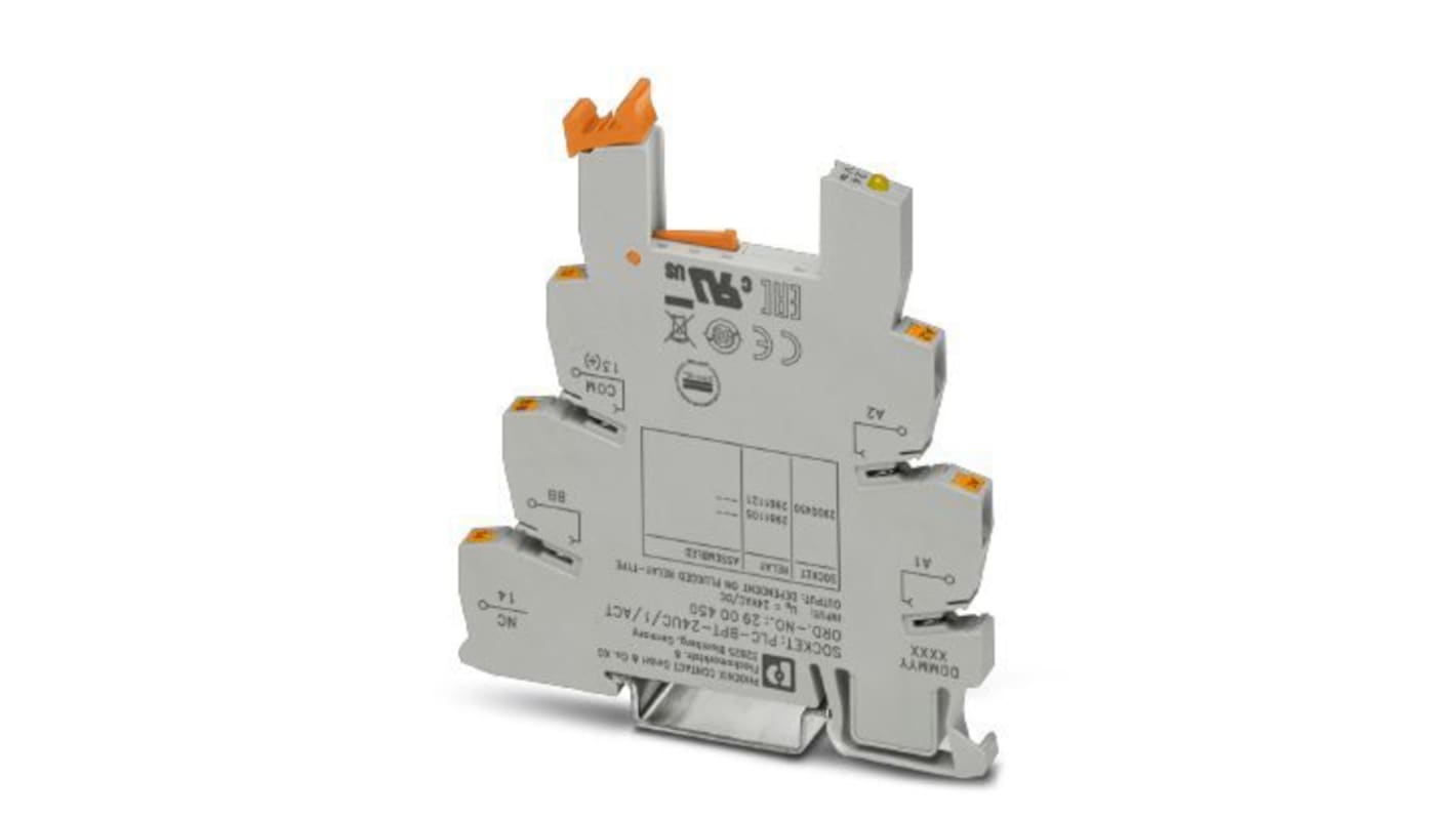 Phoenix Contact PLC-BPT24UC/ 1/ACT DIN Rail Relay Socket