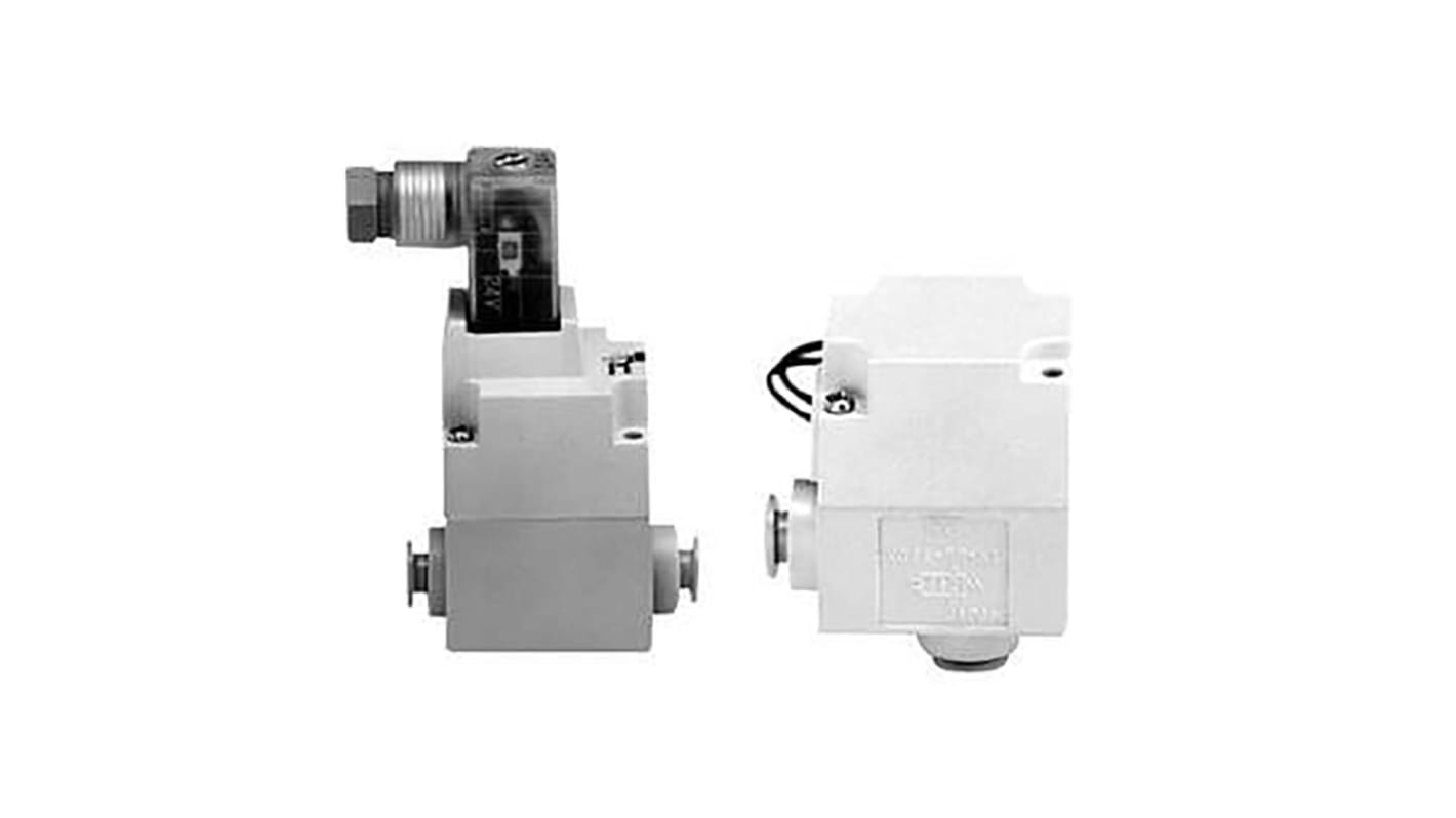 SMC Solenoid Valve VQ21A1-5GZ-C8-Q, 2 port(s) , 24 V dc