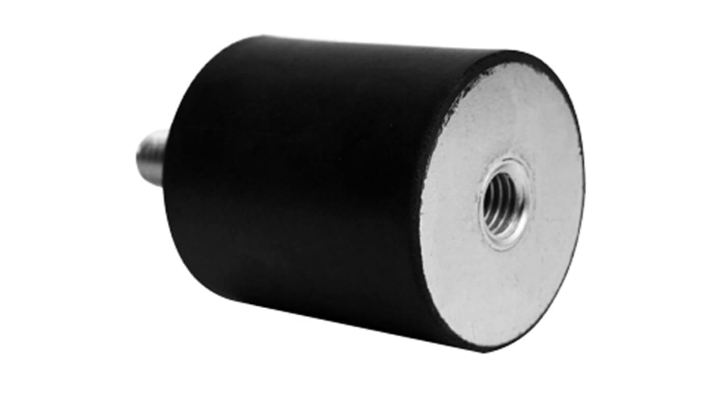 RS PRO M4X10 Anti Vibration Mount, Male to Female Bobbin with 2.75kg Compression Load