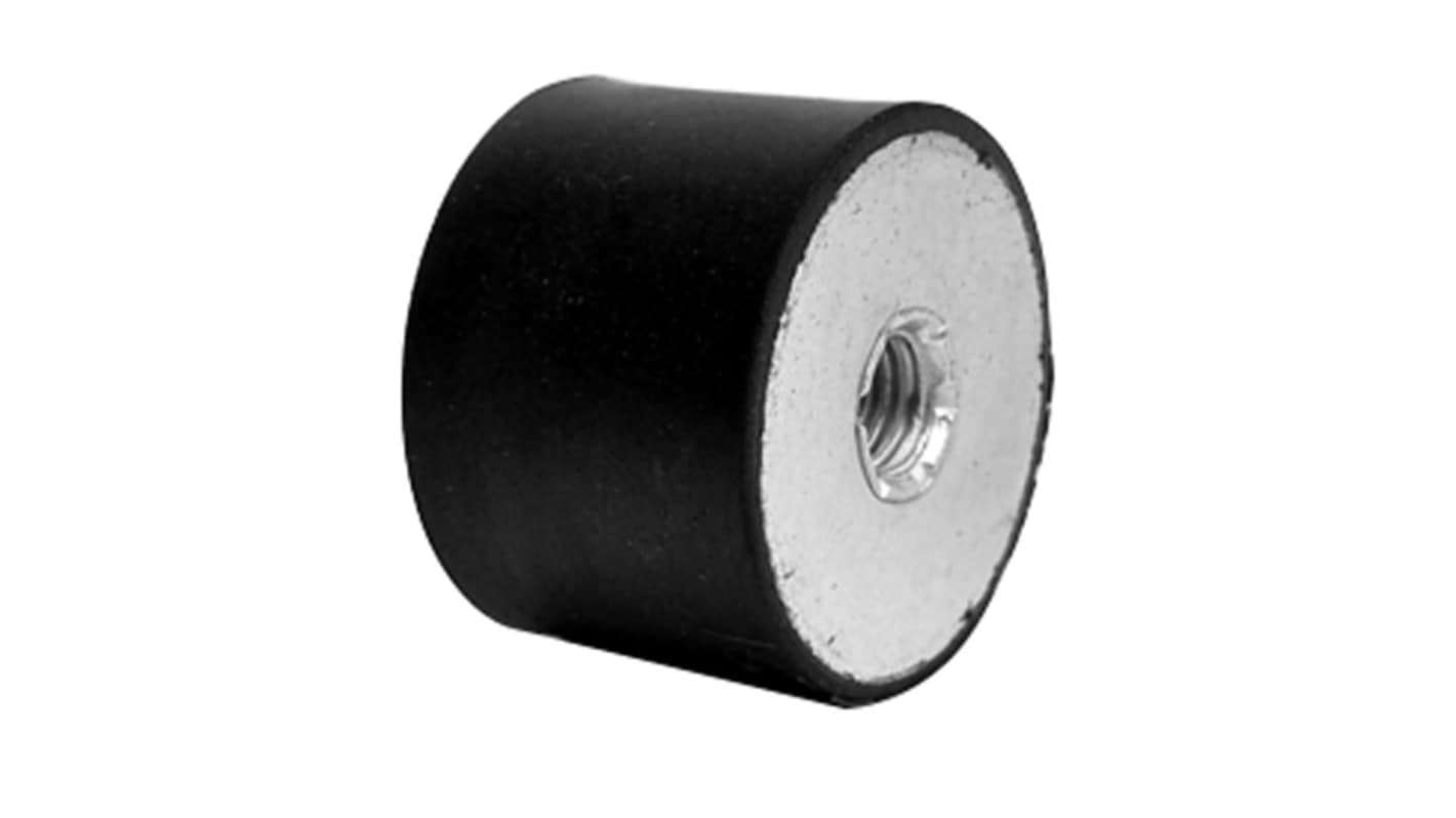 RS PRO Rezgésmentesítő rögzítés, M3, 13mm magas, ⌀6mm, 35 Shore A