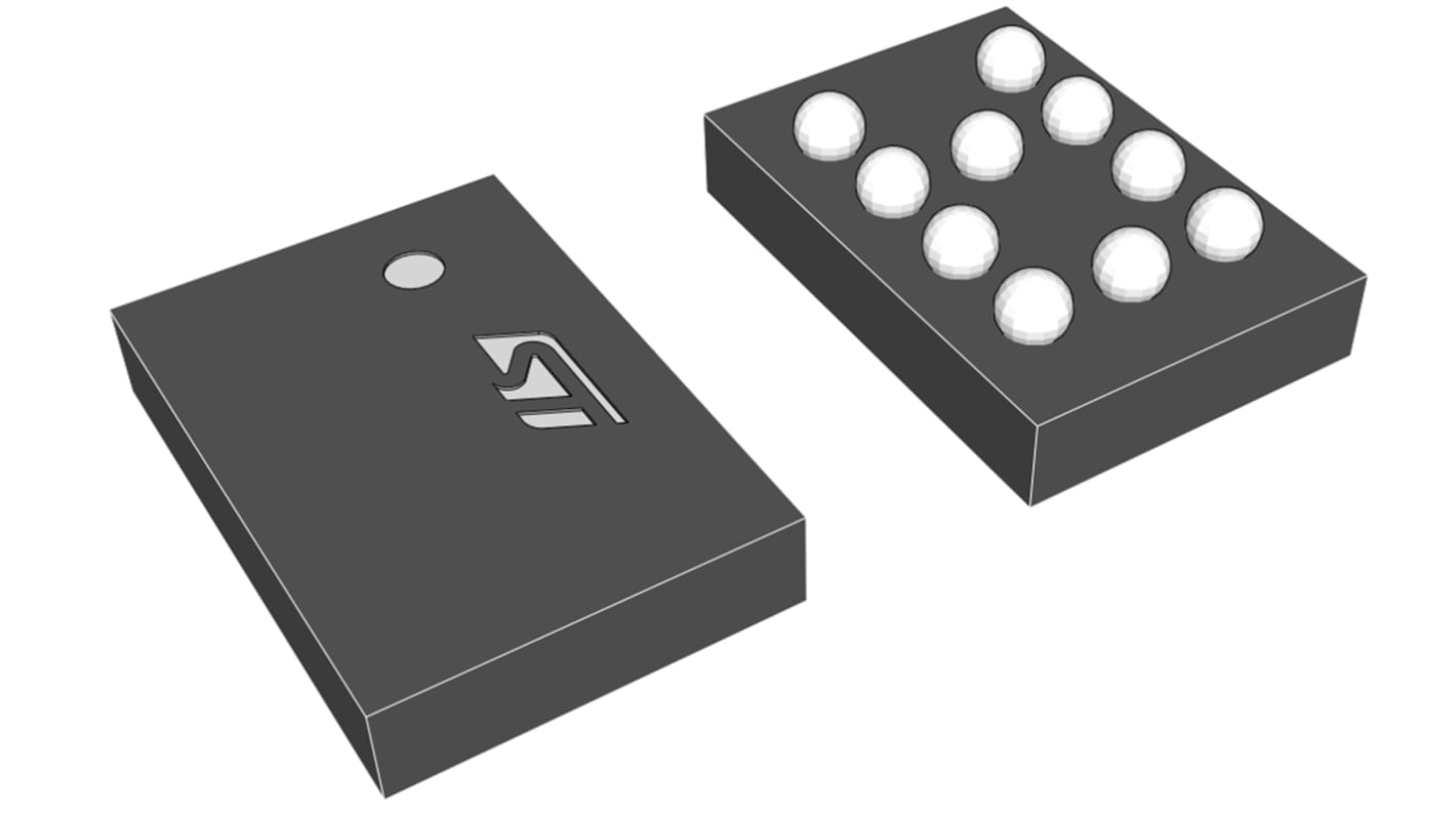 STMicroelectronics 电池电量计芯片, 2.7 至 4.5 v电源, 最大输出6 V, CSP封装, 10引脚, -40°C, +85°C