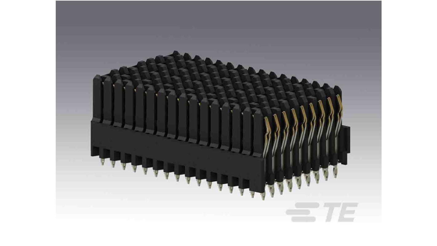 Connettore backplane TE Connectivity serie MULTIGIG RT 2-R Femmina, 144 vie, 9 file, passo 1.8mm, a , Saldare Montaggio