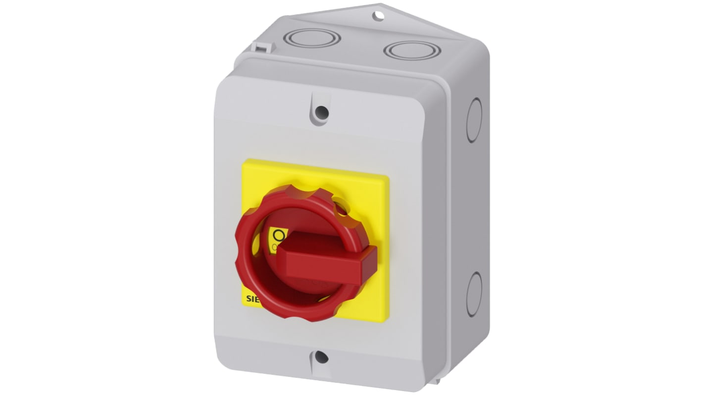 Siemens 4P Pole Isolator Switch - 32A Maximum Current, 11.5kW Power Rating, IP65